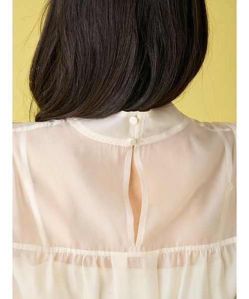 lilybrownサイドボータイブラウス今期新作！レトロチェック♡リリーブラウン LILY BROWN（リリーブラウン） ブラウス シャツ オーガンザボウタイ