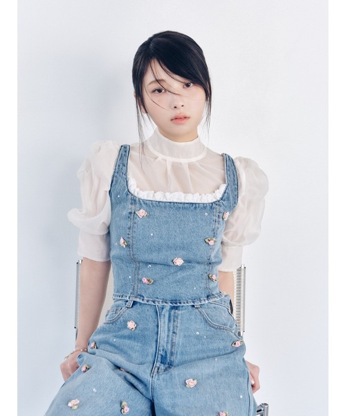 Lily Brown 透かし柄ブラウス LILY BROWN（リリーブラウン）の「透かし柄ブラウス（Tシャツ