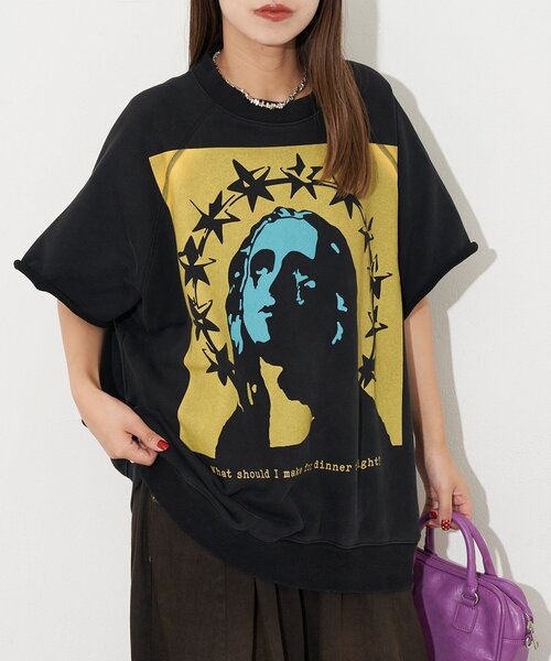 「RePRODUCTION LABEL」 スウェットカットソー FREE ブラック レディース_画像3