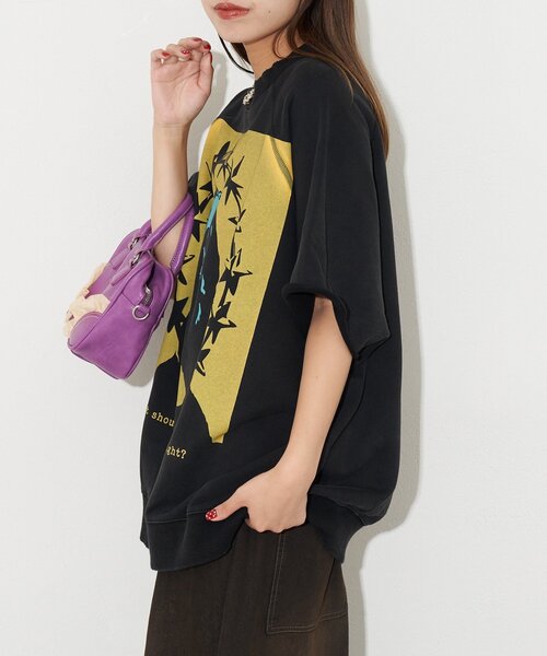 「RePRODUCTION LABEL」 スウェットカットソー FREE ブラック レディース_画像5