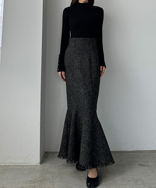 「Louere」 ロングスカート X-LARGE ブラック系その他2 レディース_画像9