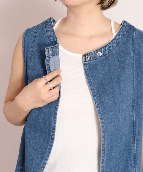 「cepo」 ベスト M ブルー レディース_画像4