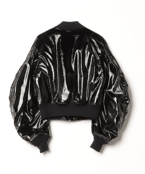 ダウンジャケット ダウン PATENT MASSIVE ROUNDED SLEEVE BOMBER JACKET メンズの画像