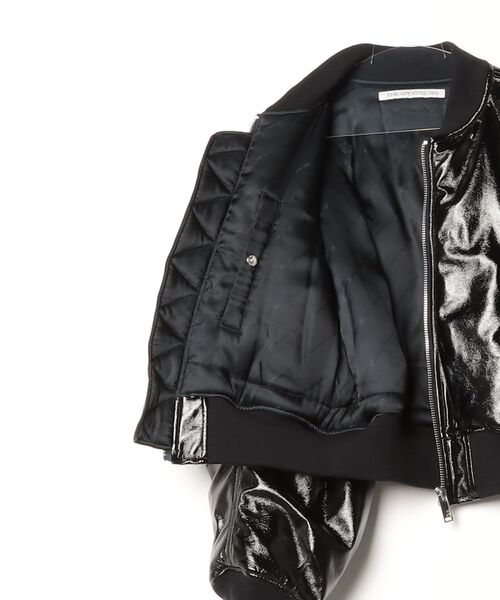 ダウンジャケット ダウン PATENT MASSIVE ROUNDED SLEEVE BOMBER JACKET メンズの画像