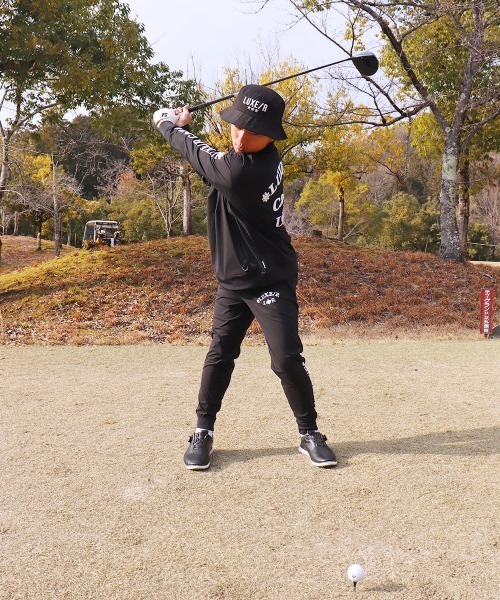 LUXE/R GOLFナイロンプルオーバーセットアップ トレーナー スウェット (RM)「LUXE/R GOLF」ナイロン ストレッチ