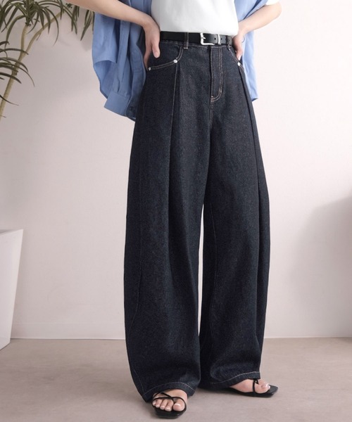 Java ワイドパンツ ジーンズ デニム デニムパンツ 「JaVaジャバコラボ