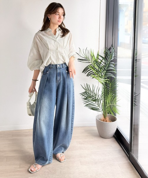 Java ワイドパンツ ジーンズ デニム デニムパンツ 「JaVaジャバコラボ