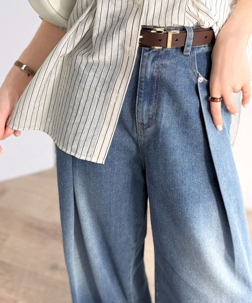 Java ワイドパンツ ジーンズ デニム デニムパンツ 「JaVaジャバコラボ
