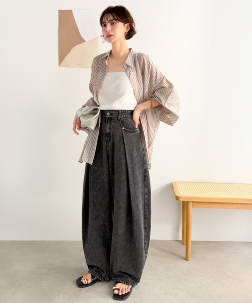 Java ワイドパンツ ジーンズ デニム デニムパンツ 「JaVaジャバコラボ