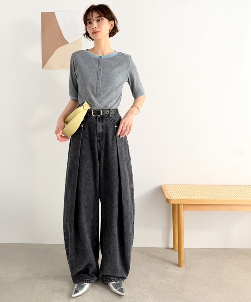 Java ワイドパンツ ジーンズ デニム デニムパンツ 「JaVaジャバコラボ