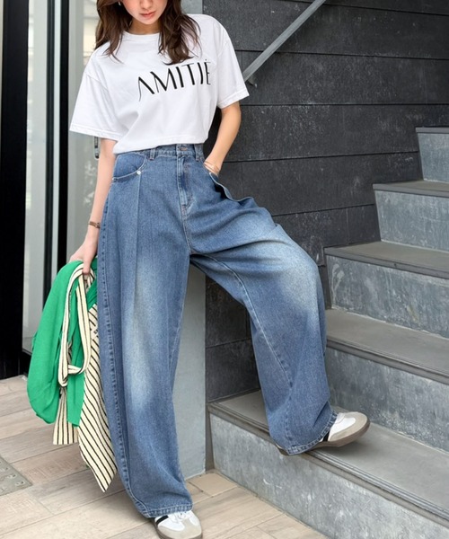 Java ワイドパンツ ジーンズ デニム デニムパンツ 「JaVaジャバコラボ