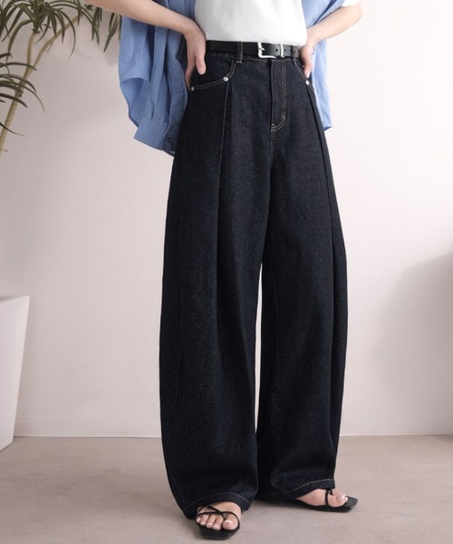 Java ワイドパンツ ジーンズ デニム デニムパンツ 「JaVaジャバコラボ