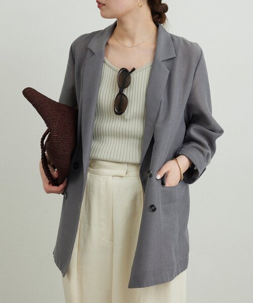 GALLARDAGALANTE ベージュテーラードメッシュジャケット26400円 COLLAGE GALLARDAGALANTE（コラージュ ガリャルダガランテ