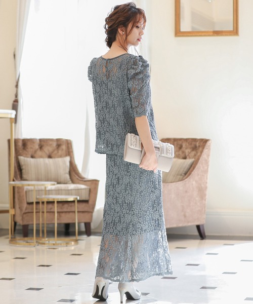 「niana」 コンビワンピース M グレイッシュブルー レディース_画像2