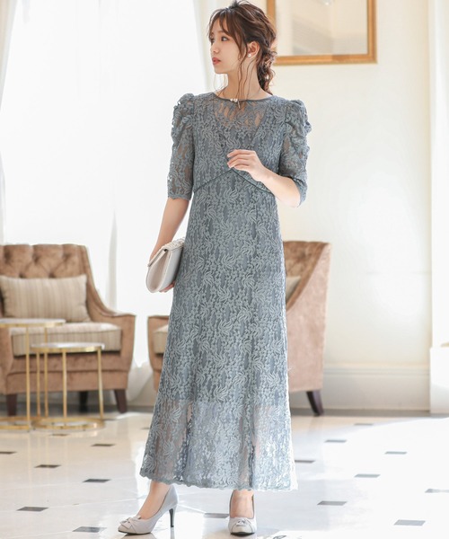 「niana」 コンビワンピース M グレイッシュブルー レディース_画像7