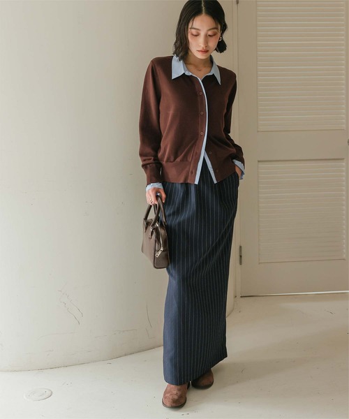 「miette」 ニットカーディガン S イエロー レディース_画像7