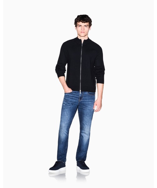 ジーンズ 「A|X アルマーニ エクスチェンジ」ダークブルーウォッシュ スリムフィット デニムパンツ_J14 SLIM メンズの画像