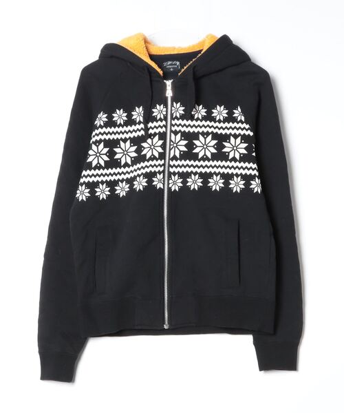 STUSSY（ステューシー） ジップアップパーカー S ブラック メンズ