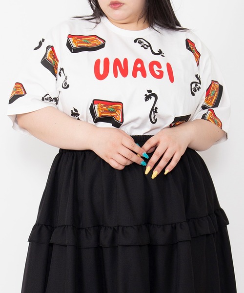 PUNYUS(プニュズ) tシャツ 半袖 「新サイズ」うなぎ総柄Tシャツ PUNYUS(プニュズ) tシャツ 半袖 「新サイズ」うなぎ総柄Tシャツ