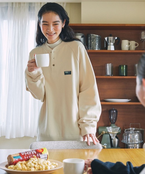 「THE CRAFT CREW PRODUCTS」 スウェットカットソー L グレイッシュベージュ メンズ_画像2
