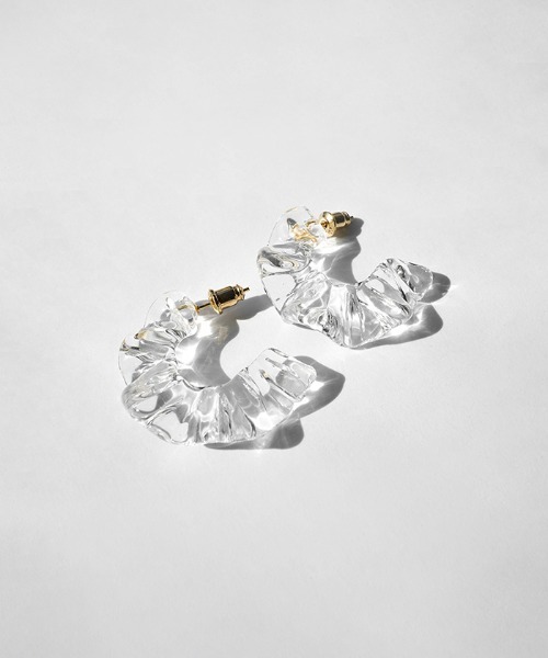 ピアス ピアス アイシクル ドレープ レディースの画像