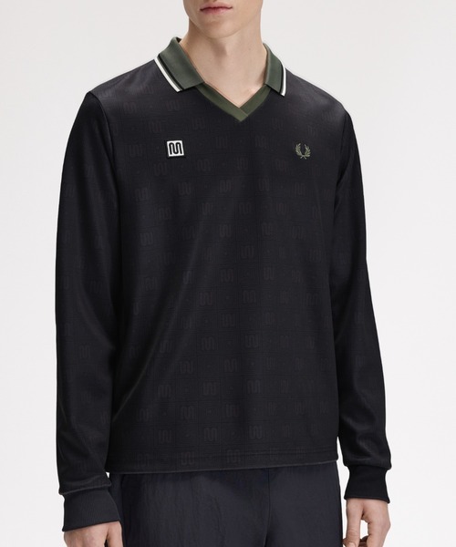ポロシャツ Meyba Printed Long Sleeve Polo Shirt／メイバプリントロングスリーブポロシャツ メンズ レディース_5