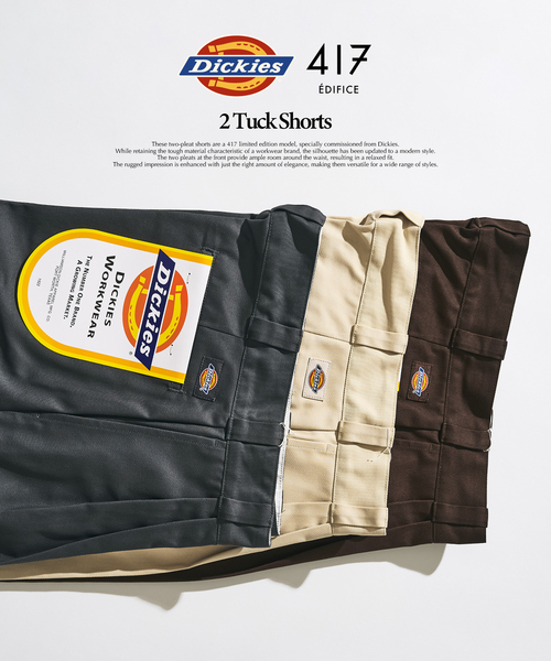 Dickies(ディッキーズ) パンツ Dickies 417別注 2タックショーツ Dickies(ディッキーズ) パンツ Dickies 417別注 2タックショーツ