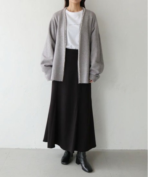 「PREFERIR」 ニットカーディガン MEDIUM ブラック レディース_画像6