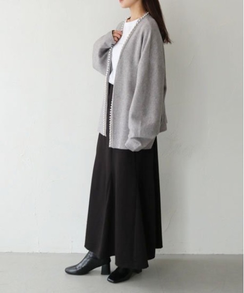 「PREFERIR」 ニットカーディガン MEDIUM ブラック レディース_画像7