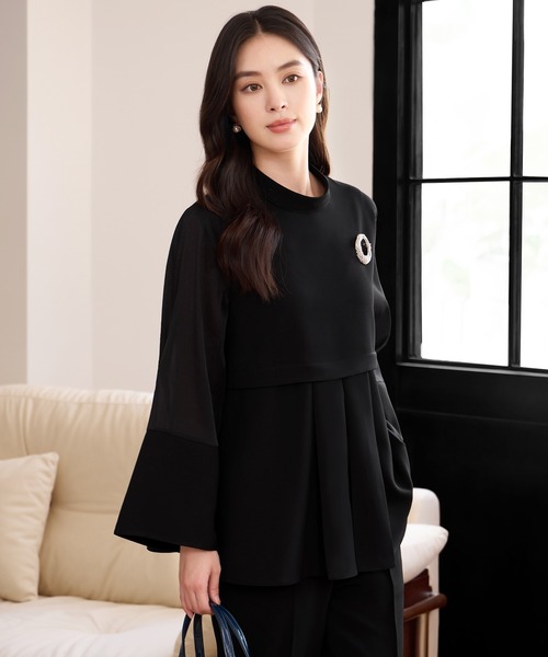 DRESS+（ドレスプラス） パンツドレス ペプラムトップス パンツ