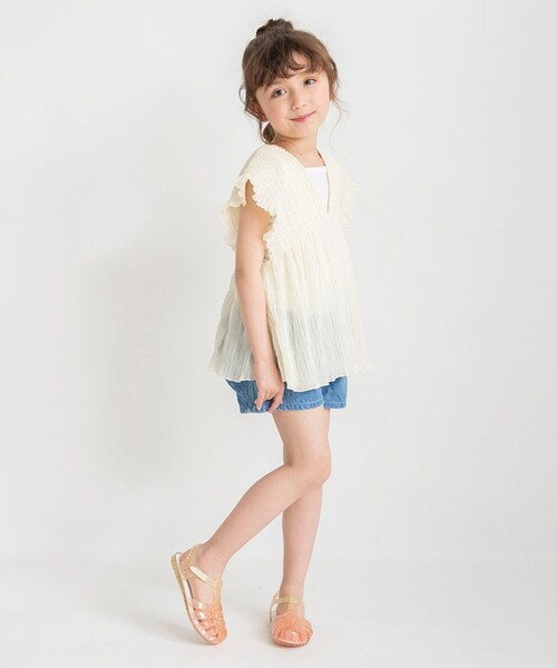 「branshes」 「KIDS」ノースリーブブラウス 150 ラベンダー キッズ_画像3