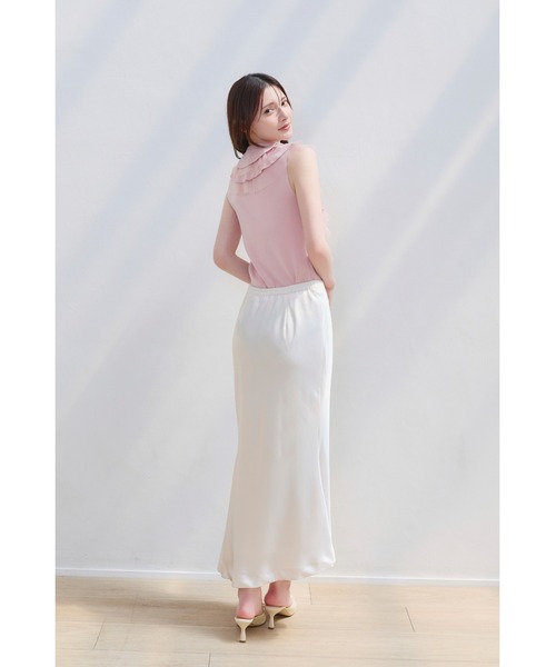 ORGUE シルキーサテンスカート BEIGE Sサイズ ORGUE（オルグ） スカート Silky satin skirt/シルキーサテンスカート