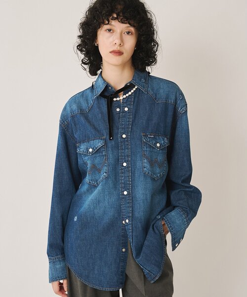 Whim Gazette（ウィム ガゼット） ブラウス シャツ 「Wrangler」刺繍 