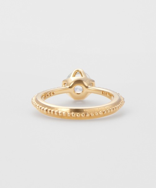 agete（アガット） 指輪 リング K10ベビーリング（アクアマリン