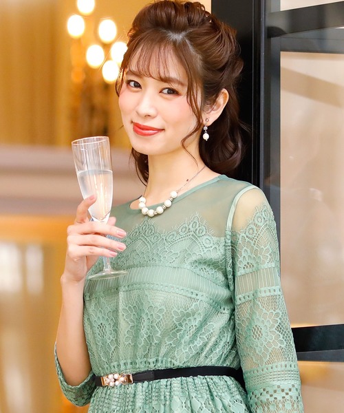 大特価特価 ドレス 結婚式ワンピースドレス七分袖とミモレ丈パッチワーク大きいサイズフォーマル ZOZOTOWN PayPayモール店 - 通販 - PayPayモール 超激得得価