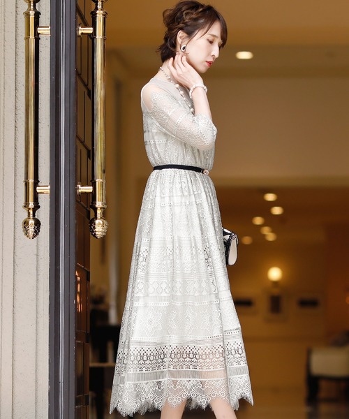 大特価特価 ドレス 結婚式ワンピースドレス七分袖とミモレ丈パッチワーク大きいサイズフォーマル ZOZOTOWN PayPayモール店 - 通販 - PayPayモール 超激得得価