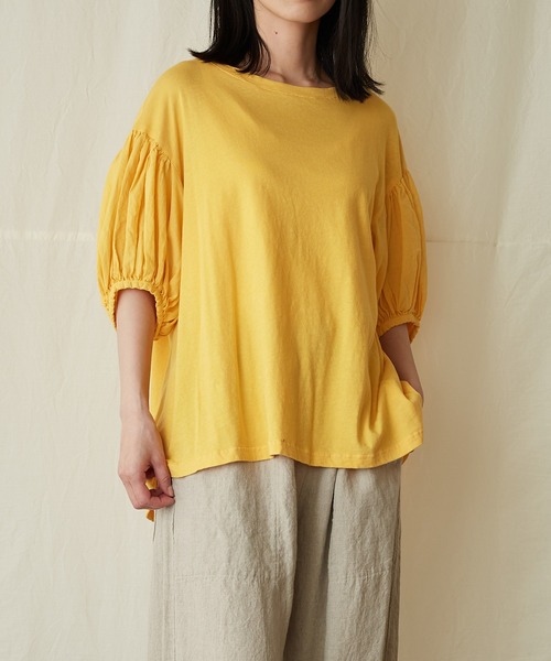6978円 【メール便不可】 tシャツ Tシャツ puff-sleeve t-shirt パフスリーブTシャツ