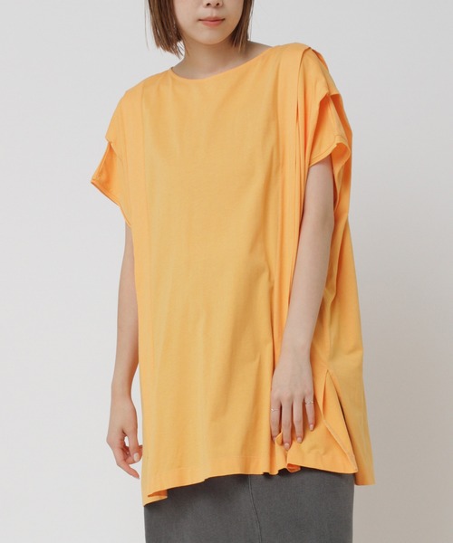tシャツ M1663 ドロップショルダータックＴ レディース