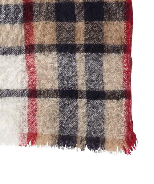美品 現行 マッキントッシュ カシミヤ100% 大判ストール マフラー チェック MACKINTOSH PHILOSOPHY（マッキントッシュフィロソフィー