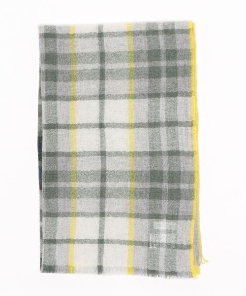 美品 現行 マッキントッシュ カシミヤ100% 大判ストール マフラー チェック カシミヤ100% ビッグマフラー ”チェック”（ストール/ショール