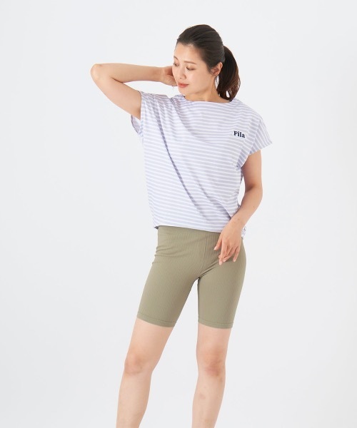 FILA tシャツ 「FILA:フィラ」ボーダーコクーンアクアTシャツ