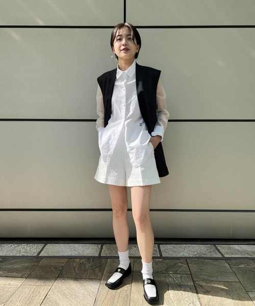 パンツ 購入 ESTNATION / ファンシーツィードショートパンツ レディース