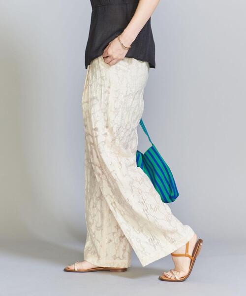 パンツ ジャカード タック バックゴム パンツ パンツ ジャカード タック バックゴム BEAUTY&YOUTH UNITED