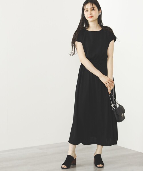 BEAMS HEART ワンピース / 肩タック ドロストワンピース
