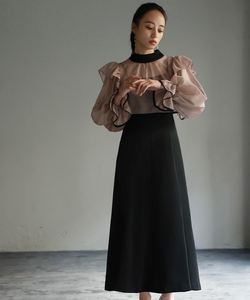 GIRL DRESS FOR NOW ドレス シアーフリルブラウス・キャミソール