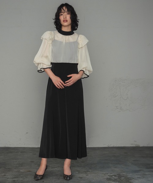GIRL DRESS FOR NOW ドレス シアーフリルブラウス・キャミソール