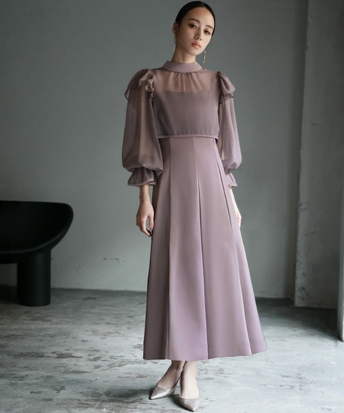 GIRL DRESS FOR NOW ドレス シアーフリルブラウス・キャミソール