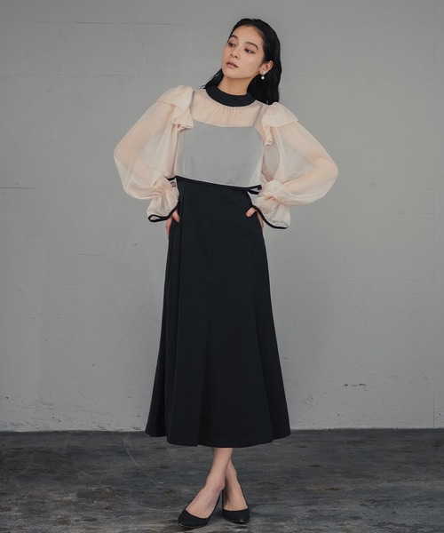 GIRL DRESS FOR NOW ドレス シアーフリルブラウス・キャミソール