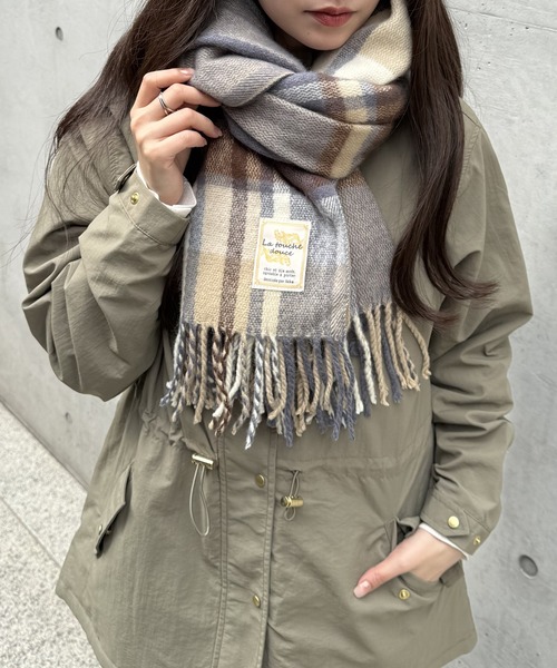 ikka（イッカ） マフラー ストール 抗菌加工マルチチェックマフラー