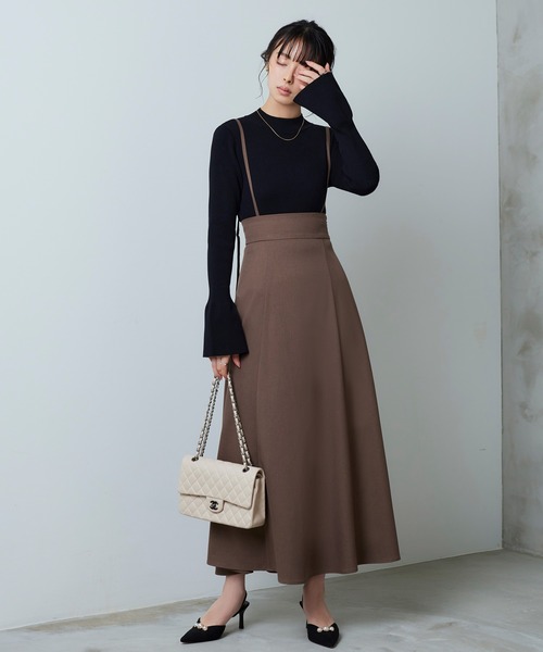 ルイルエブティック RUIRUE BOUTIQUE サイドスリットハイネックニット （アイボリー） ルイルエブティック RUIRUE BOUTIQUE サイドスリットハイネック